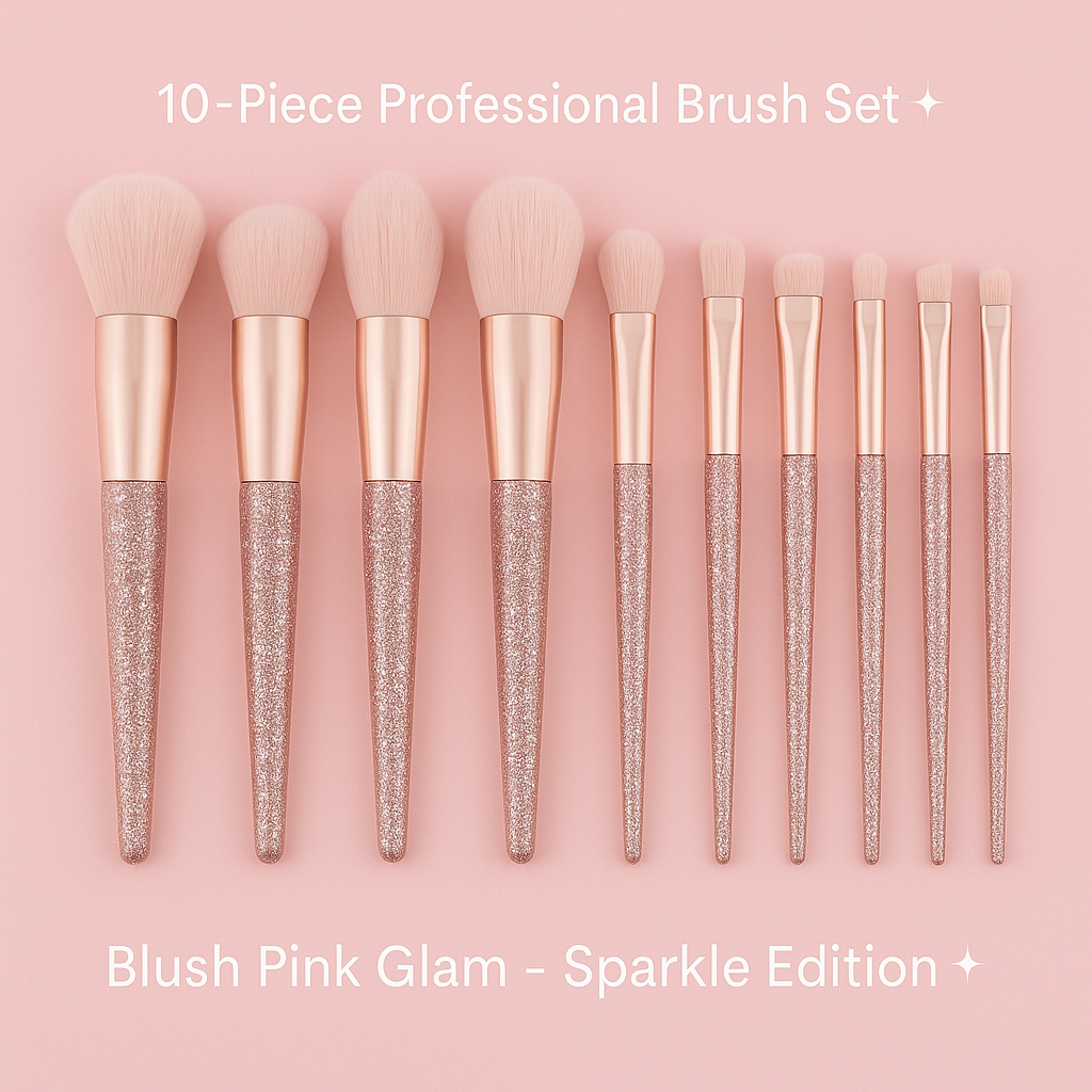 💄 10-Piece Makeup Brush Set – Blend, Sculpt Glow Like a Pro 💄