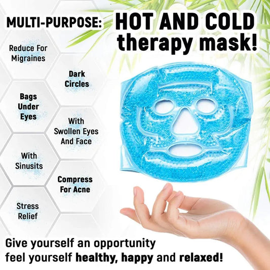 Full face mask in hot and cold gel