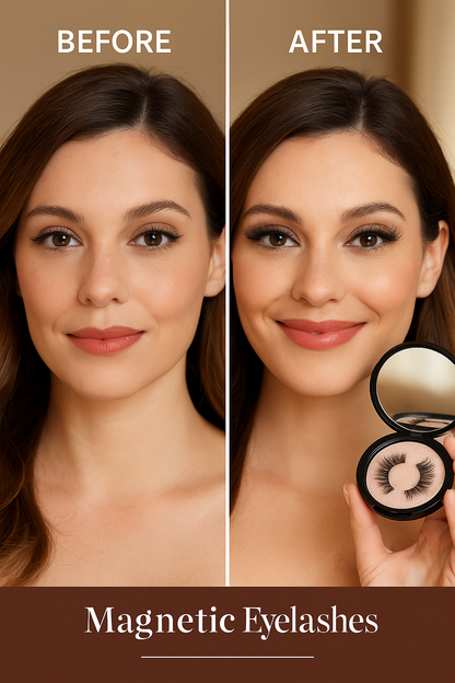 💖Magnetic Eyelashes with Built-In Mirror – Easy, Fast Absolutely Stunning 💖