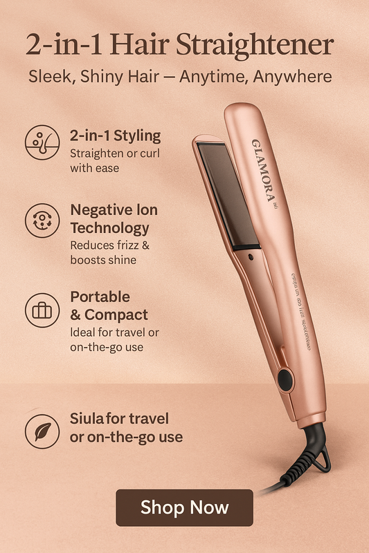 ✨ 2-in-1 Negative Ion Hair Straightener
