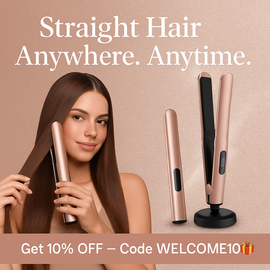 Wireless Charging Hair Straightener — Straight Hair Anywhere, Anytime