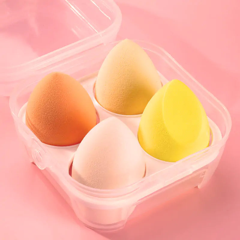 4 Pieces Makeup Sponge Powder Puff Dry And Wet Combined