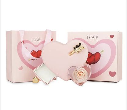 Arrow Through Heart Rose Gift Box