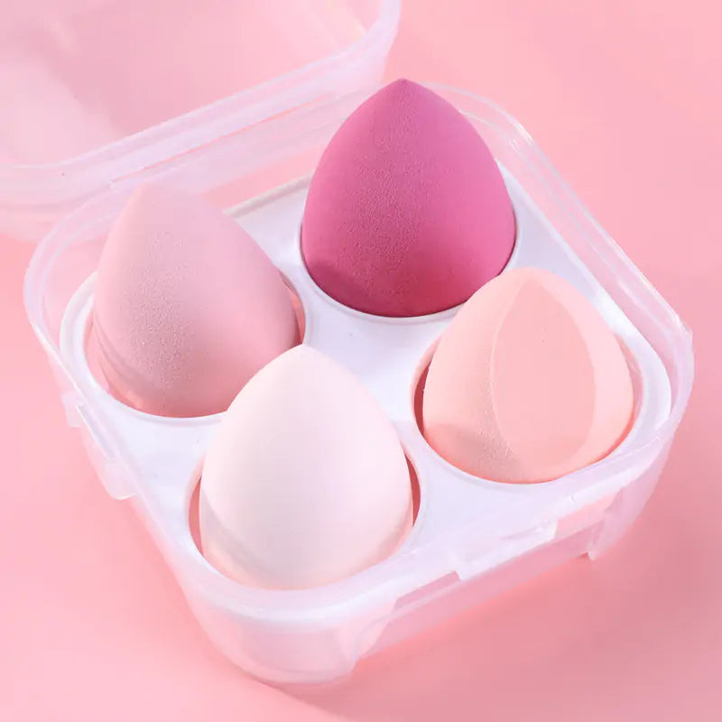 4 Pieces Makeup Sponge Powder Puff Dry And Wet Combined