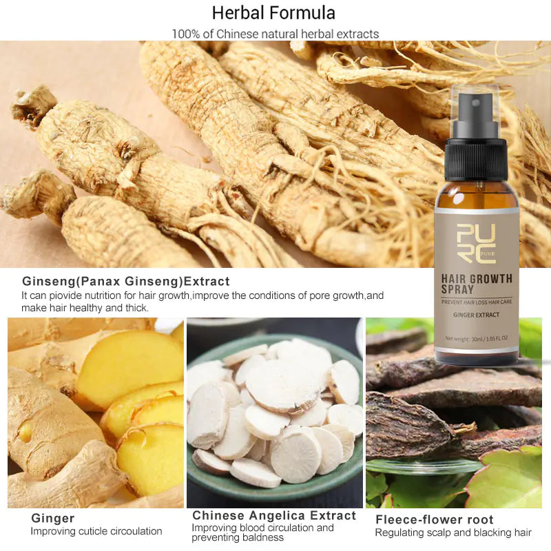 🔥 Hair Growth Spray – Strengthen Roots, Stop Hair Loss Boost Growth 🔥